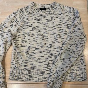 J.Crew Cotton Cream/Grey sweater sz small